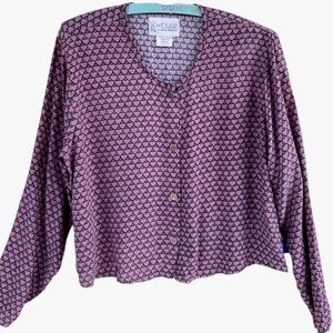 R-Clan Vintage Purple Hearts Blouse (Medium)